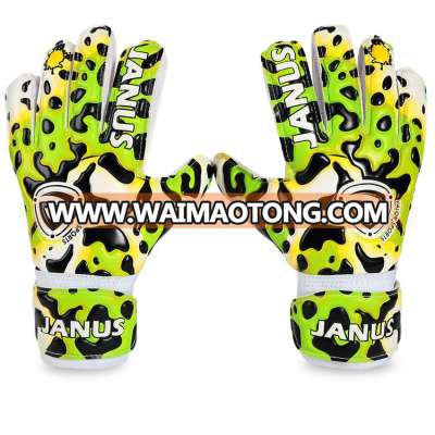 Professional Children kids Goalkeeper Gloves With Finger Protection Thickened Latex Leopard Print Soccer Goalie Gloves Football